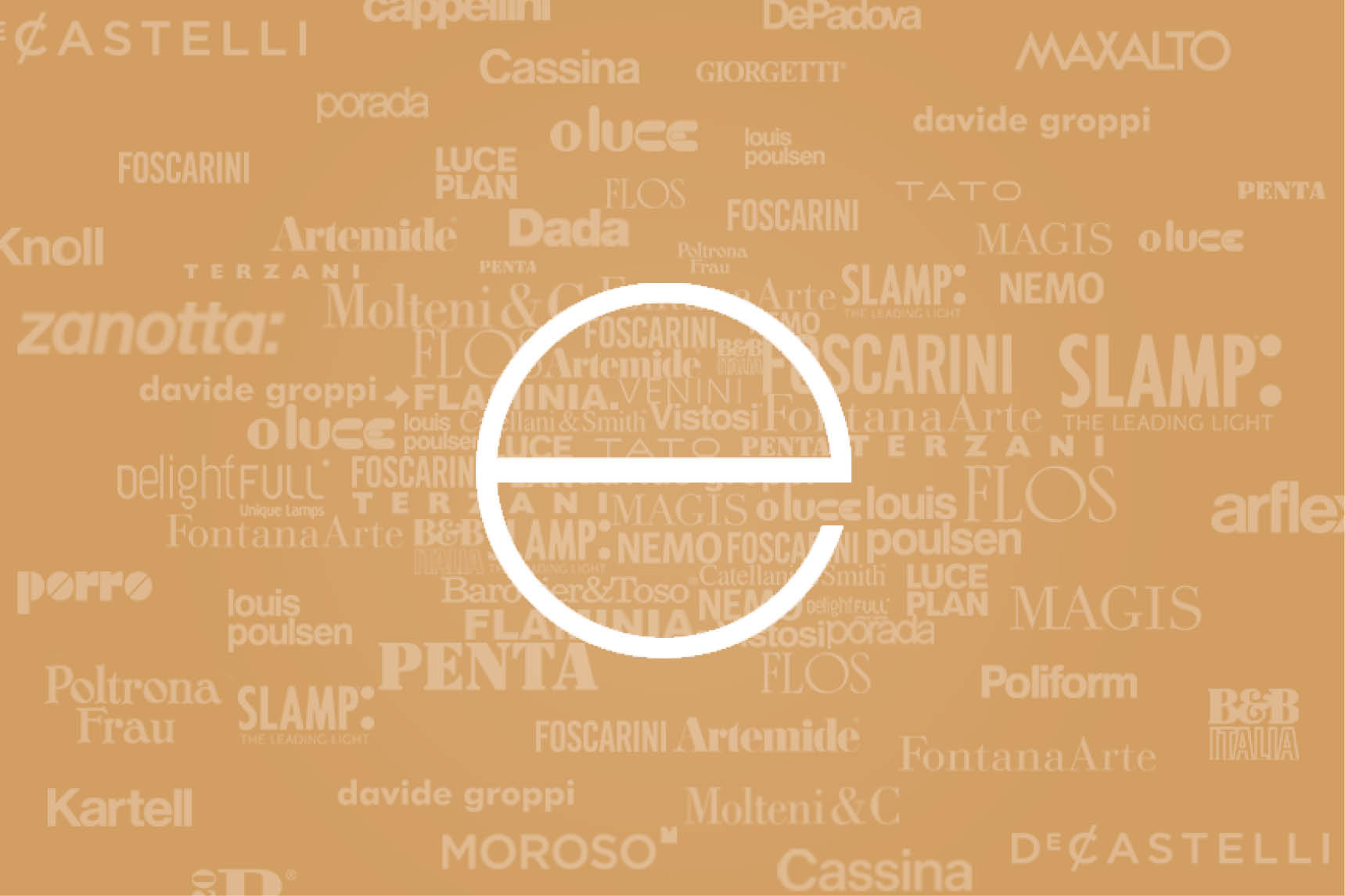 Esperiri logo surrounded by the names of Italian design brands